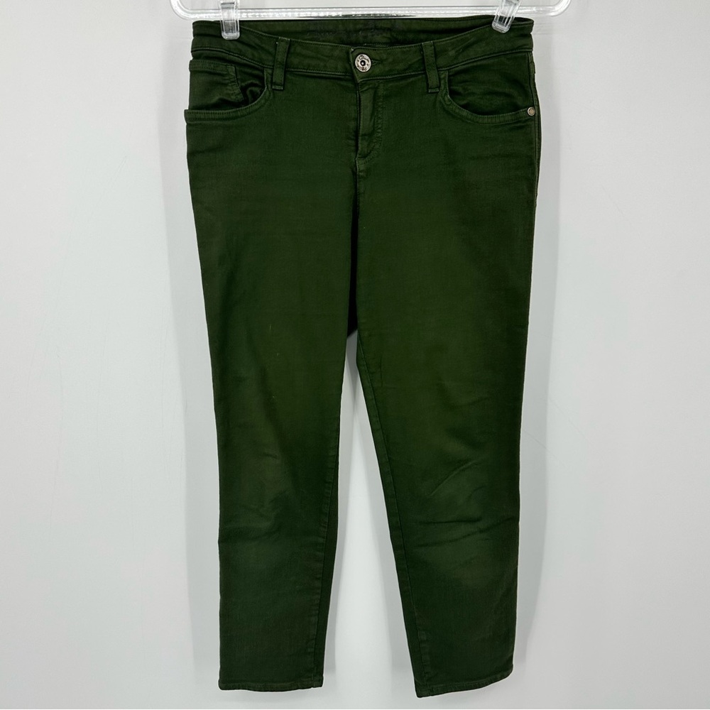 Alice & Olivia Green Jeans Straight Leg Made in USA Womens 10